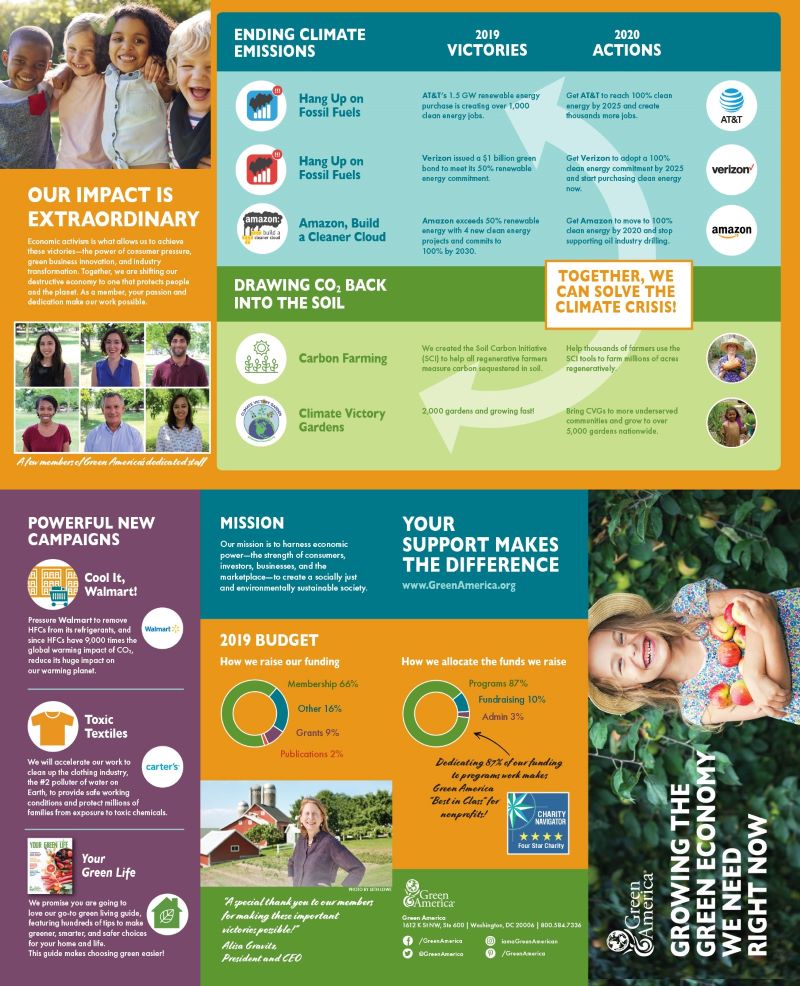 Green America's 2019 Year End Snapshot