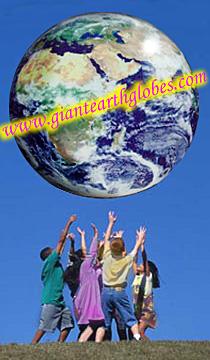 Giant Inflatable Earth Globes and Earth Flags.