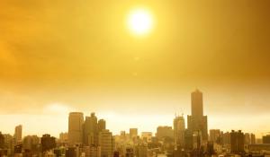 city in the summer heat