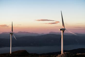 windmills on a hill