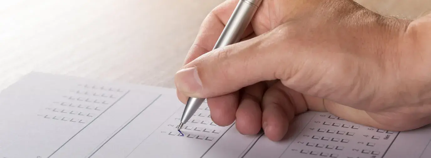 voting on a ballot